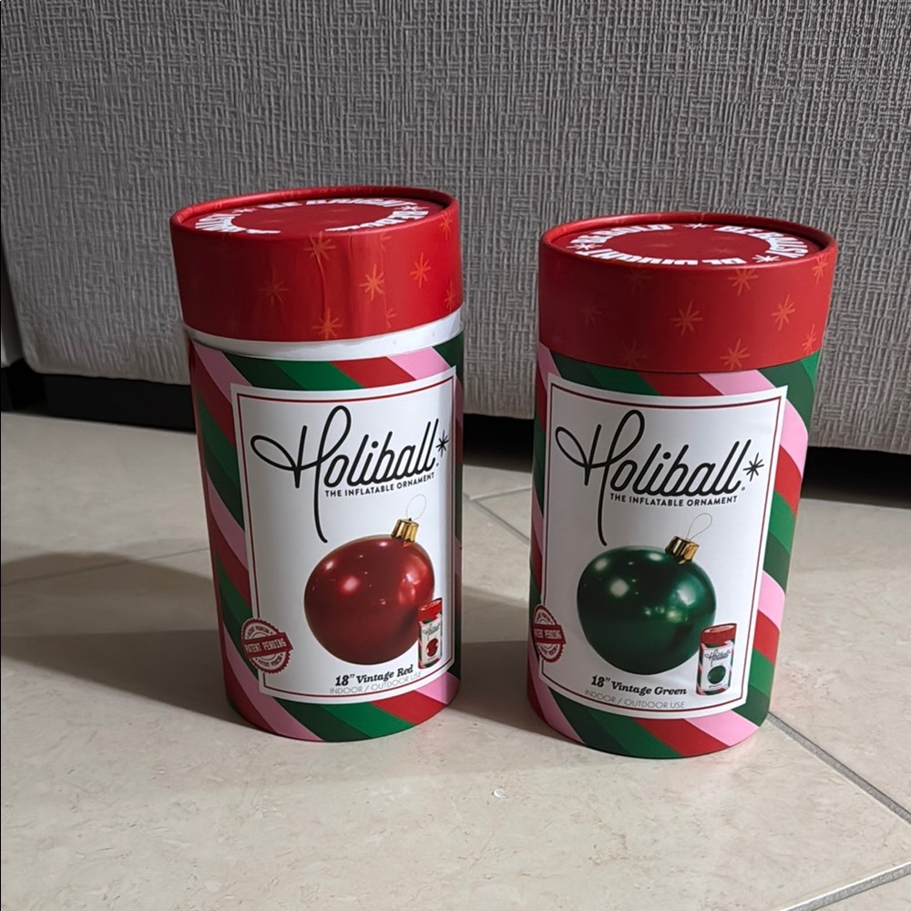 Holiball Inflatable Ornaments - Red and Green